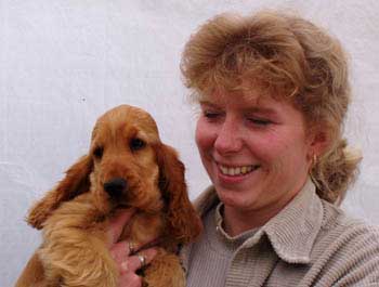Olympic z Vejminku went to Switzerland (de Syringa kennel, owned by Mrs Catherine Thomas) At the photo with his ,,handler,, Miss Marketa. Good Luck !!!