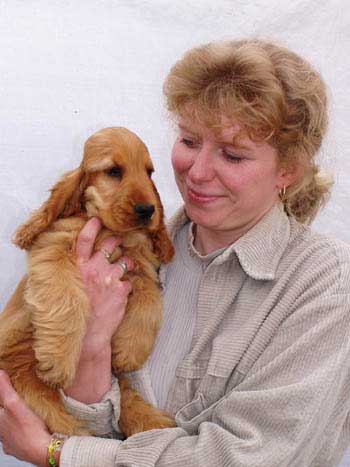 Olympic z Vejminku went to Switzerland (de Syringa kennel, owned by Mrs Catherine Thomas) At the photo with his ,,handler,, Miss Marketa. Good Luck !!!